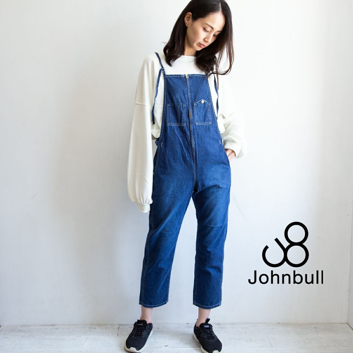 Johnbull ジョンブル 】 ウィメンズ プレーン デニム サロペット ZP121