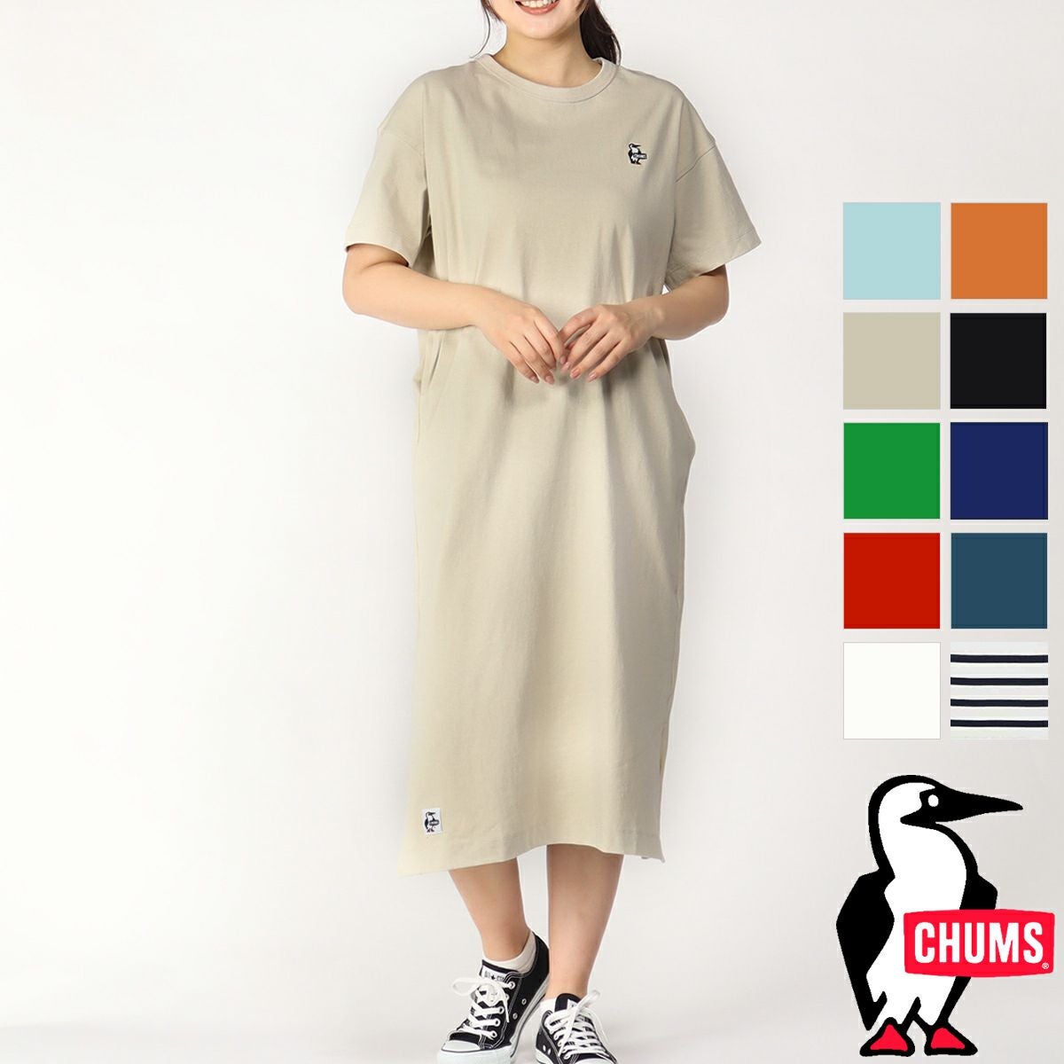 CHUMS チャムス 】 Booby Long One-Piece ブービー ロングワンピース T