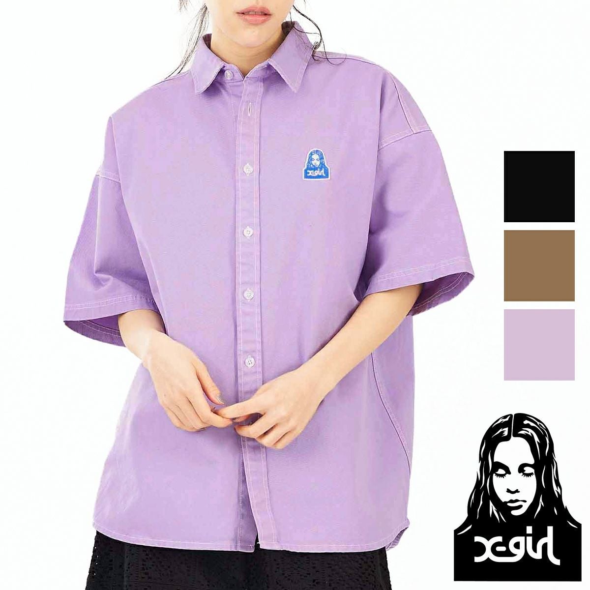 X-girl エックスガール 】 FACE S/S SHIRT X-girl フェイス ロゴ 半袖