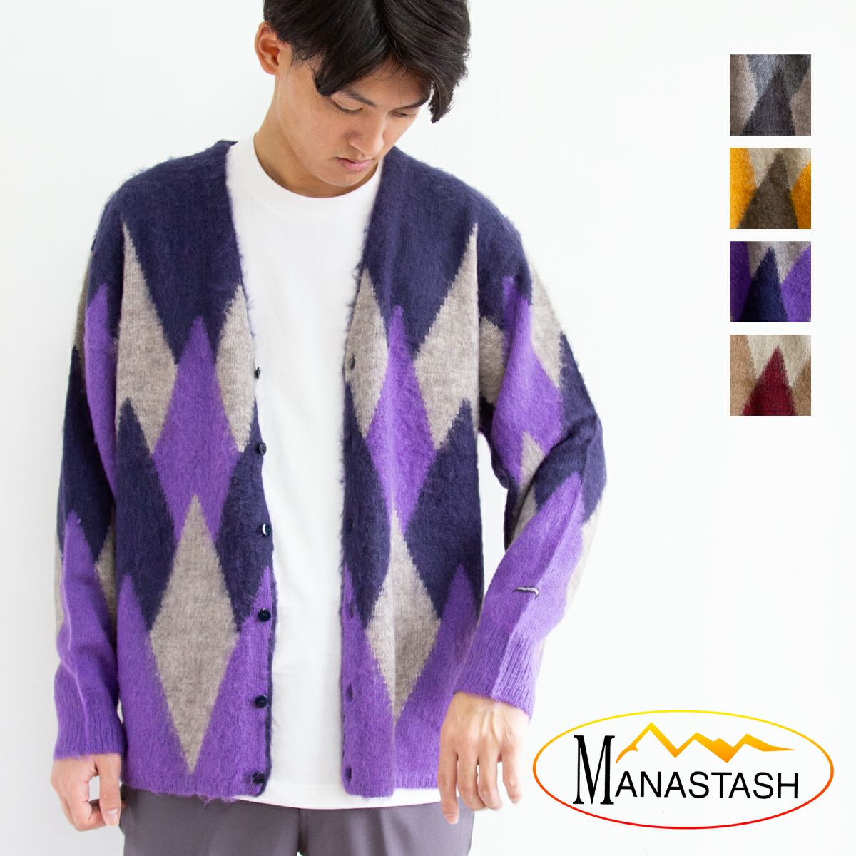 MANASTASH マナスタッシュ 】 ABERDEEN KURTIGAN ARGYLE アバディーン