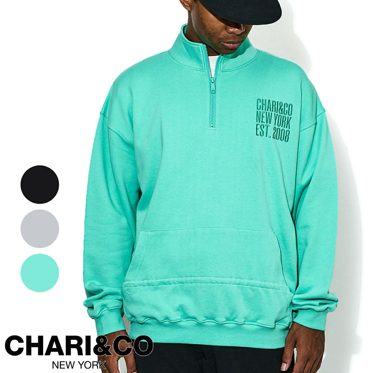 CHARI & CO チャリアンドコー 】 スウェット ジャケット ハーフジップ