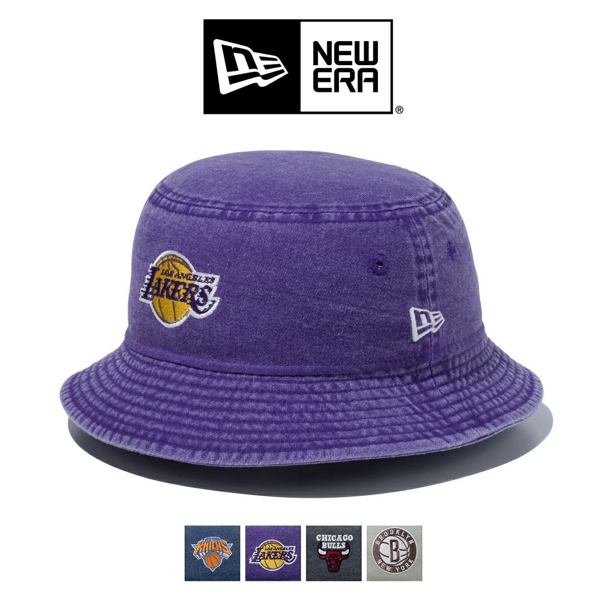 やり直し用 NEW ERA ニューエラ 】 BUCKET01 NBA Acid Wash ロゴ バケットハット