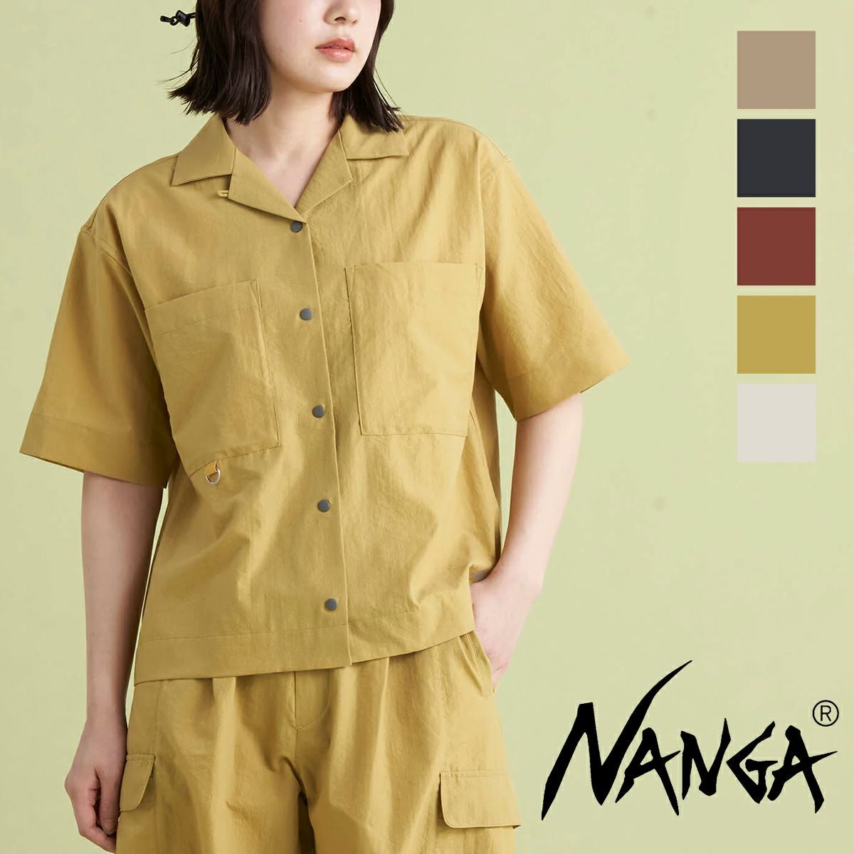 NANGA ナンガ 】 DOT AIR COMFY S/S SHIRT W ドットエア コンフィー