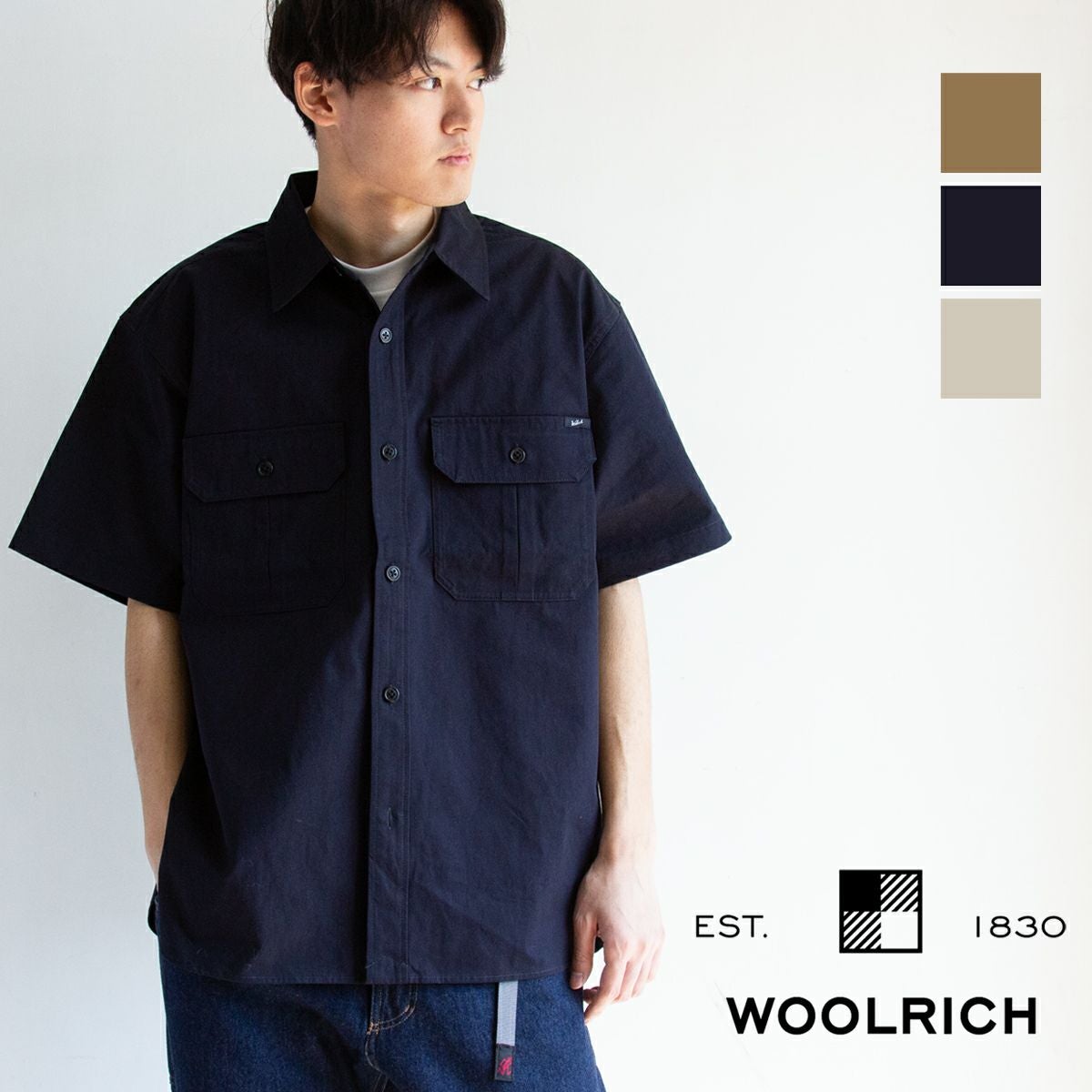 WOOLRICH ウールリッチ 】 CAVALRY REG.COLL. S/S SHIRT キャバルリー