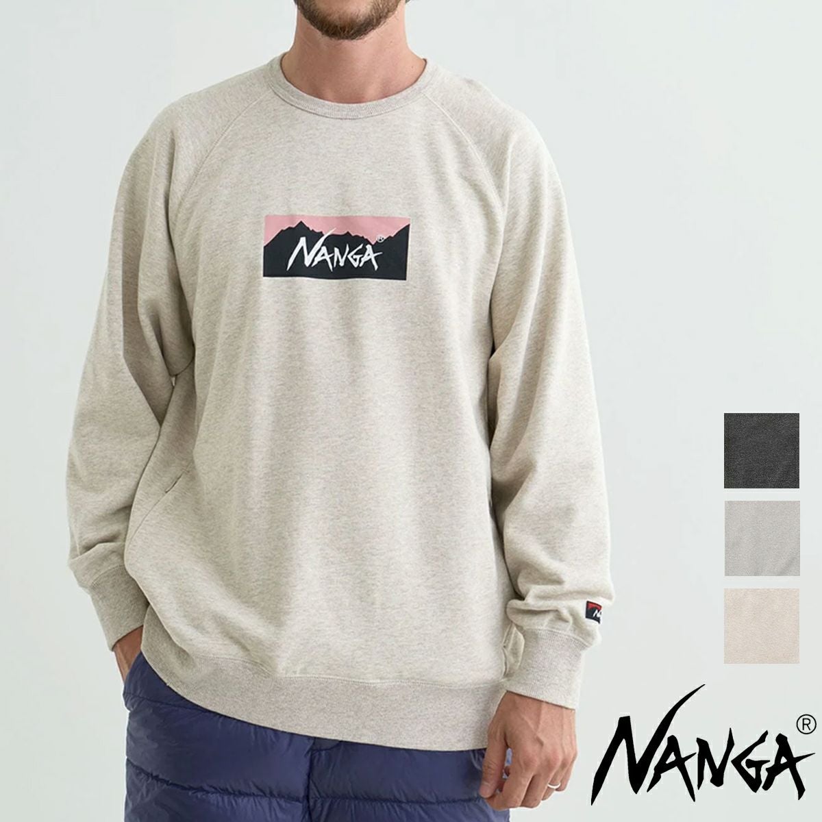 NANGA ナンガ Tシャツ ECO HYBRID BOX LOGO LOOSE FIT NANGAナンガ ECO 