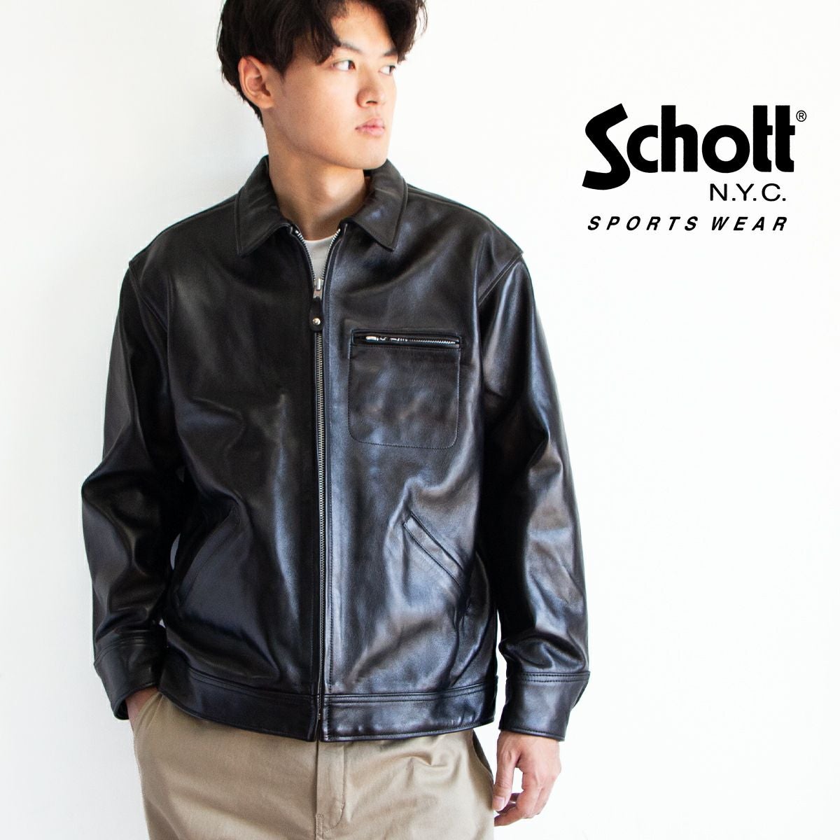 Schott NYC 美品SHOT652トラッカージャケット　サイズ36 Schott N.Y.C（ショット） Schott ラムレザー トラッカージャケット