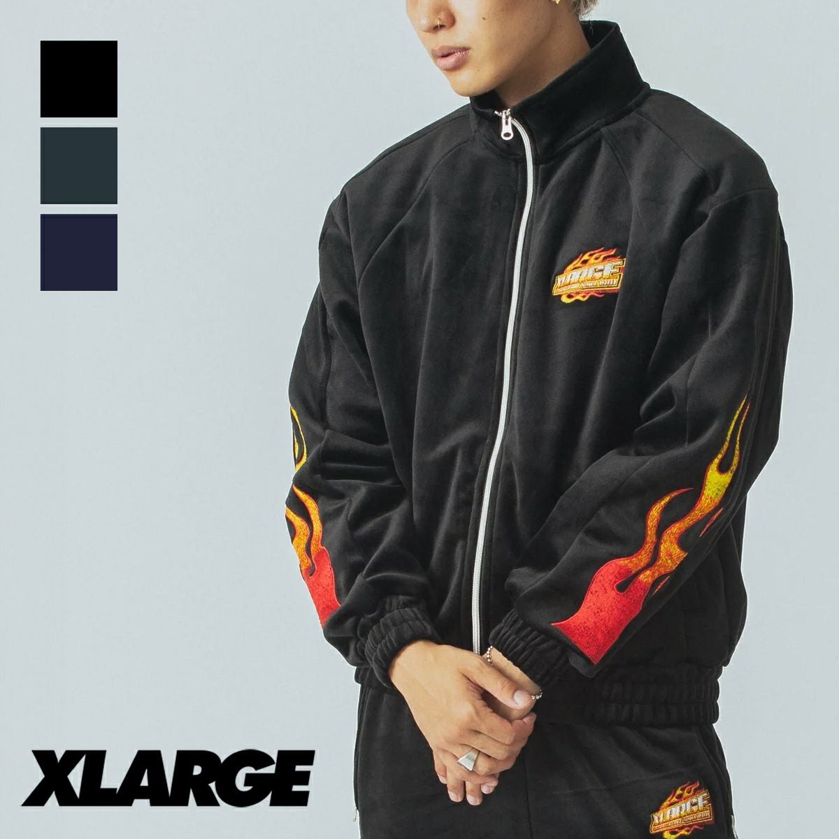 XLARGE ベロアジャケット サイズL XLARGE エクストララージ 】 VELOUR TRACK JACKET ベロア トラック