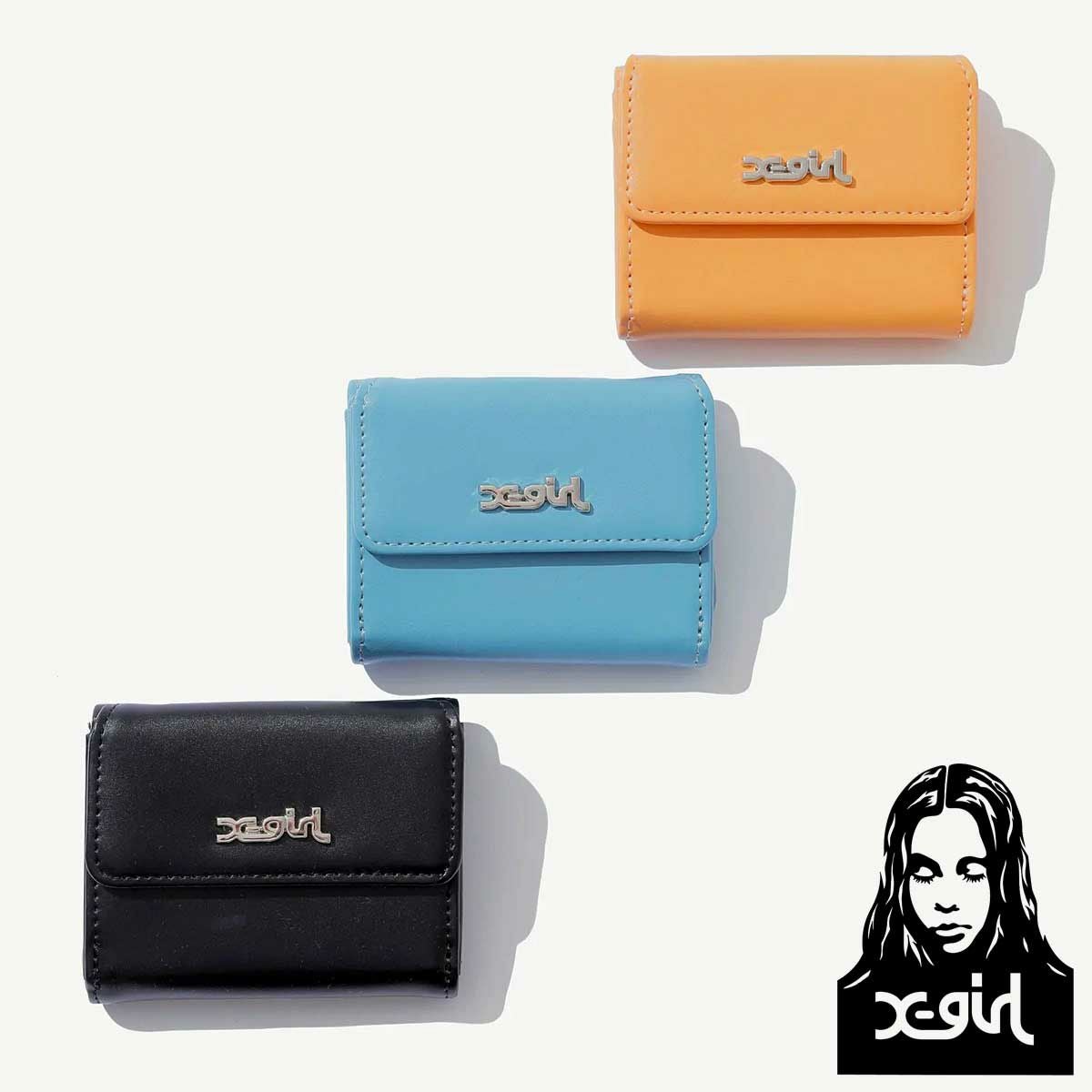 X-girl エックスガール 】 FAUX LEATHER MINI WALLET フェイクレザー