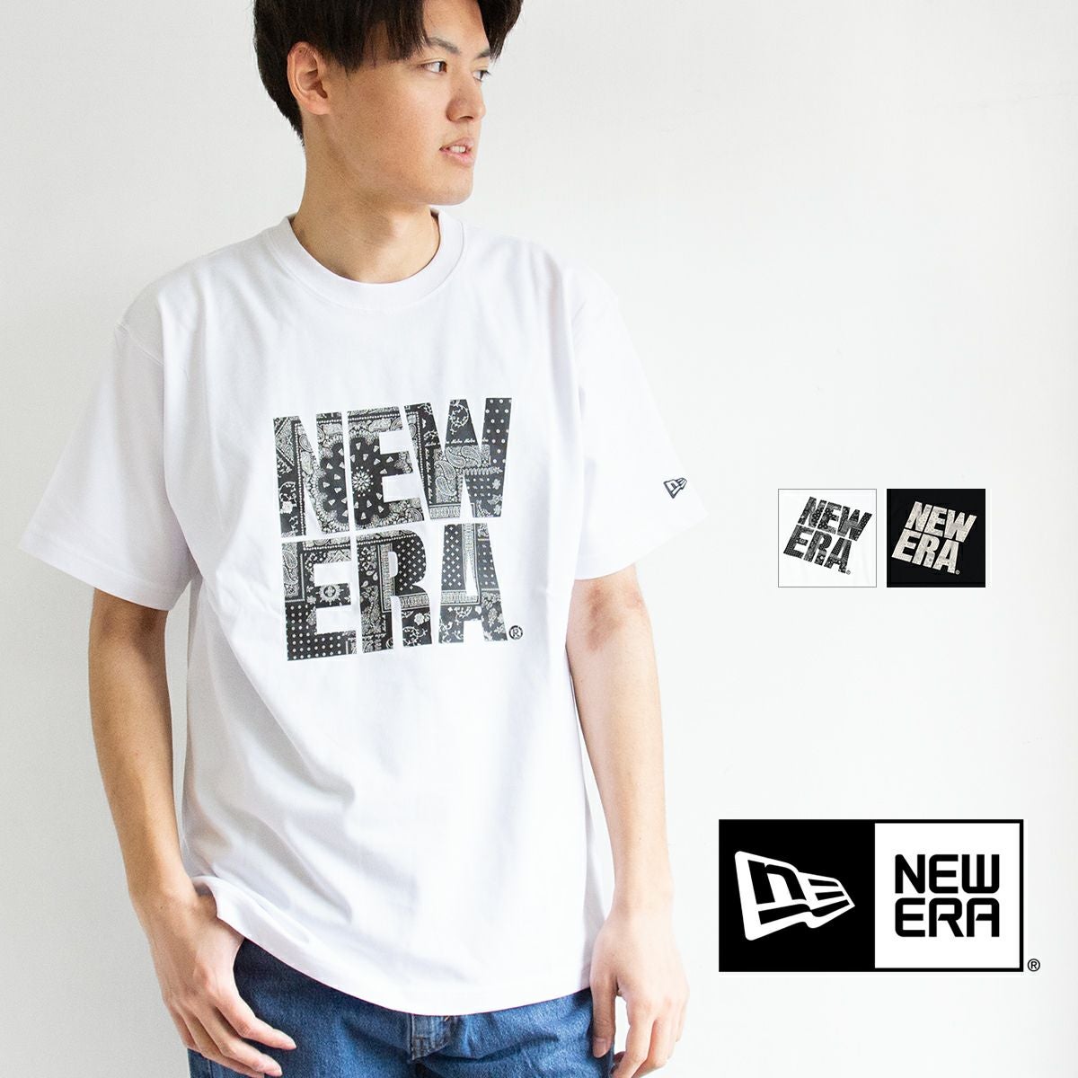 NEW ERA ニューエラ 】 SSCT TEE Floral Paisley ペイズリー スクエア