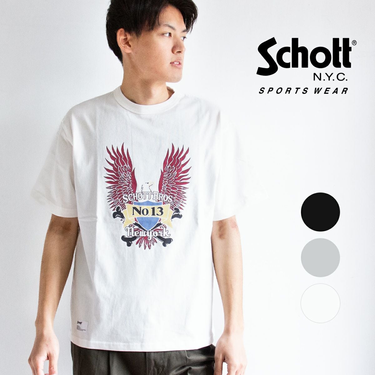 Schott ショット イーグル Tシャツ T-SHIRT EAGLE 782-5134019 | JEANS
