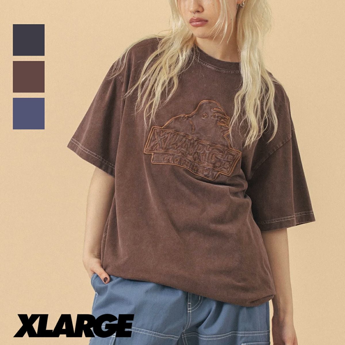 XLARGE エクストララージ 】 CHEMICAL WASH SLANTED OG S/S TEE