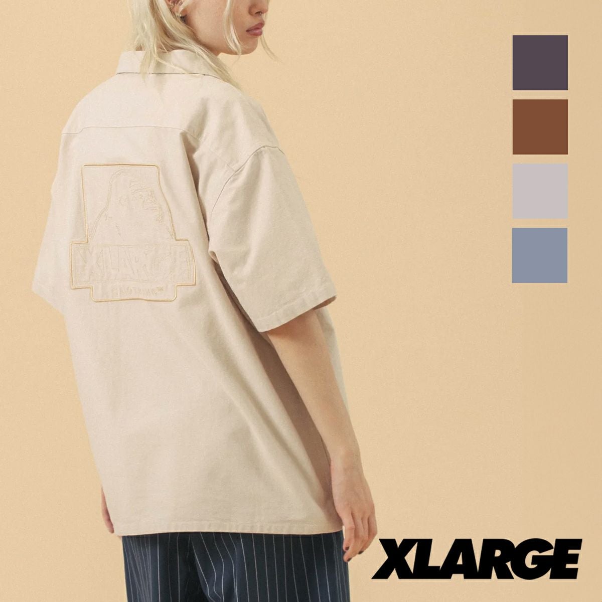 XLARGE エクストララージ 】 OG S/S SHIRT OGロゴ刺繍 半袖 開襟シャツ