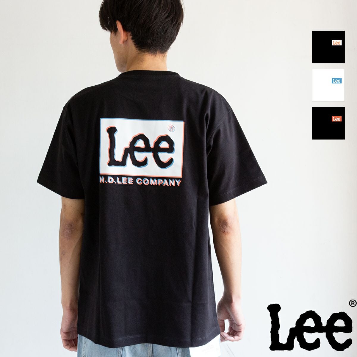 【ラスト1】再入荷なし！新品未使用  jeans フラッグロゴTシャツ Lee リー 】 BACK PRINT S/S TEE ブランドロゴ バックプリント 半袖 T