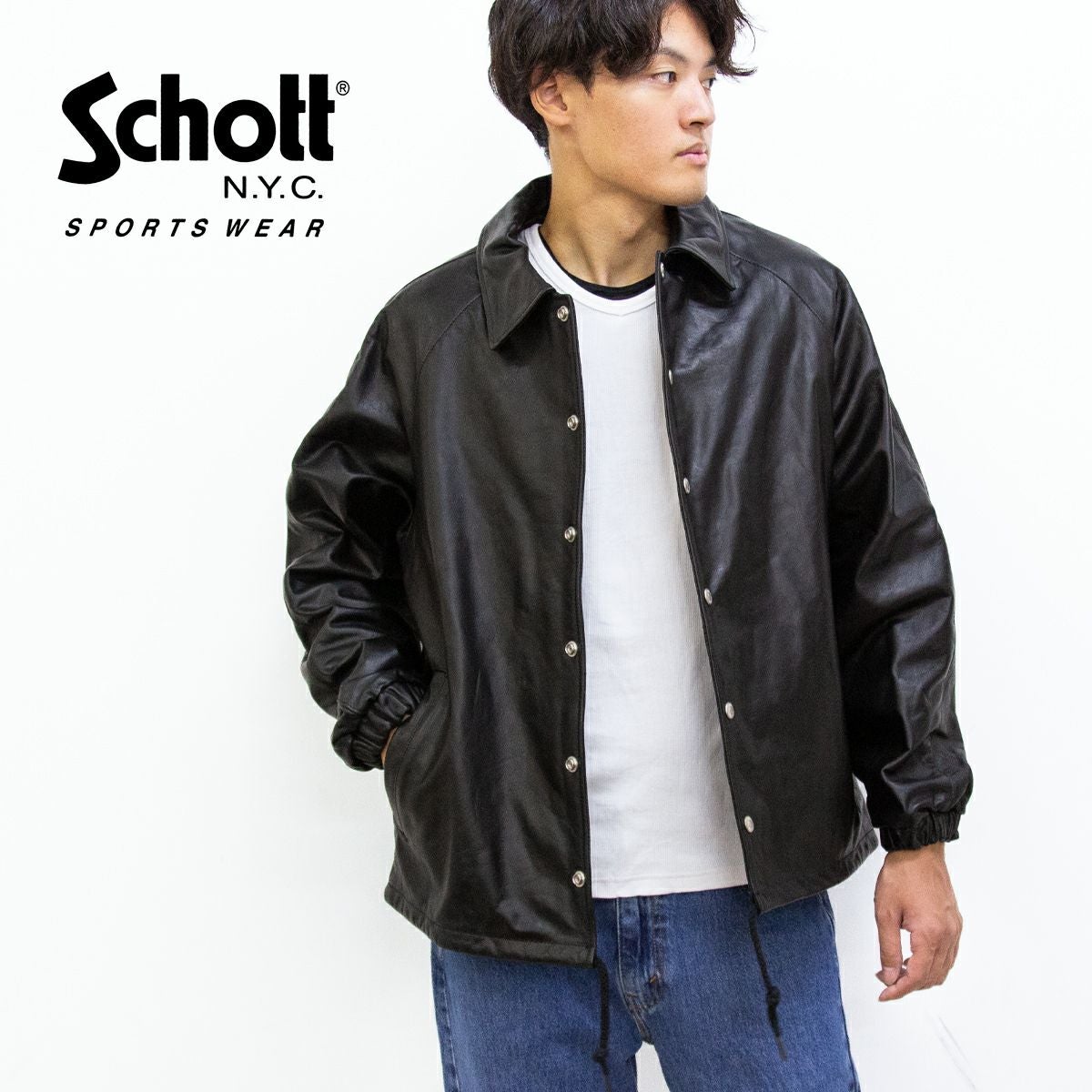 Schott ショット LEATHER COACH JACKET レザー コーチジャケット 782