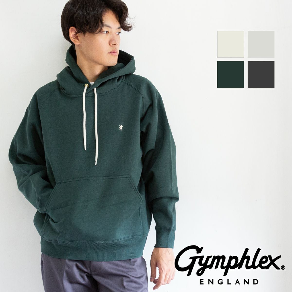 Gymphlex ジムフレックス 】 T/C FLEECY SWING SLEEVE HOODED P.O.