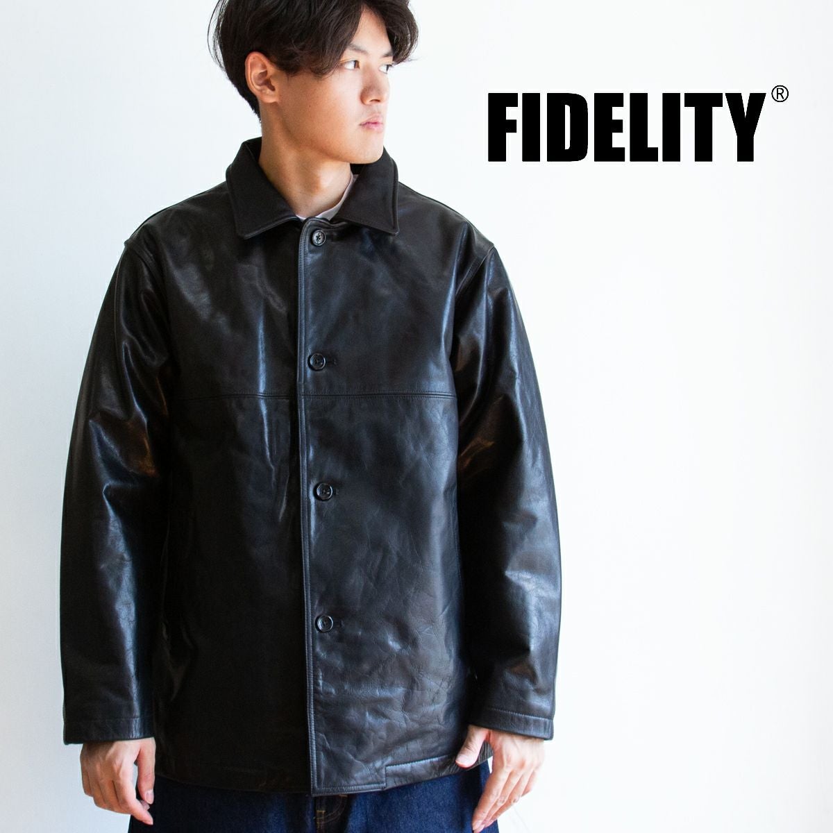 FIDELITY フィデリティ COW LEATHER CAR COAT カウレザー カーコート
