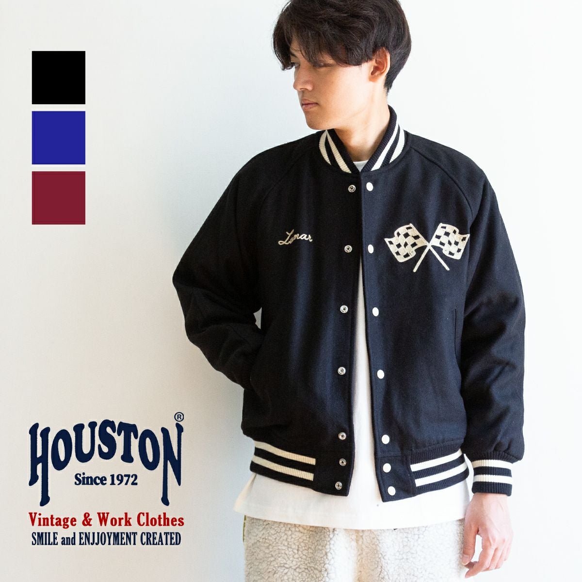 HOUSTON ヒューストン 】 MELTON AWARD JACKET (FREMONT) メルトン