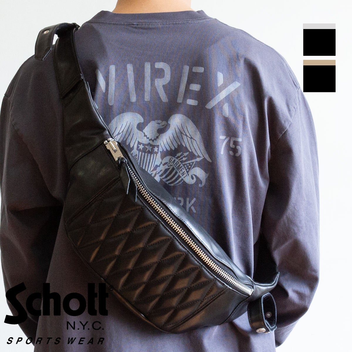 Schott ショット 】 PADDED BODY BAG パディング ボディーバッグ 782
