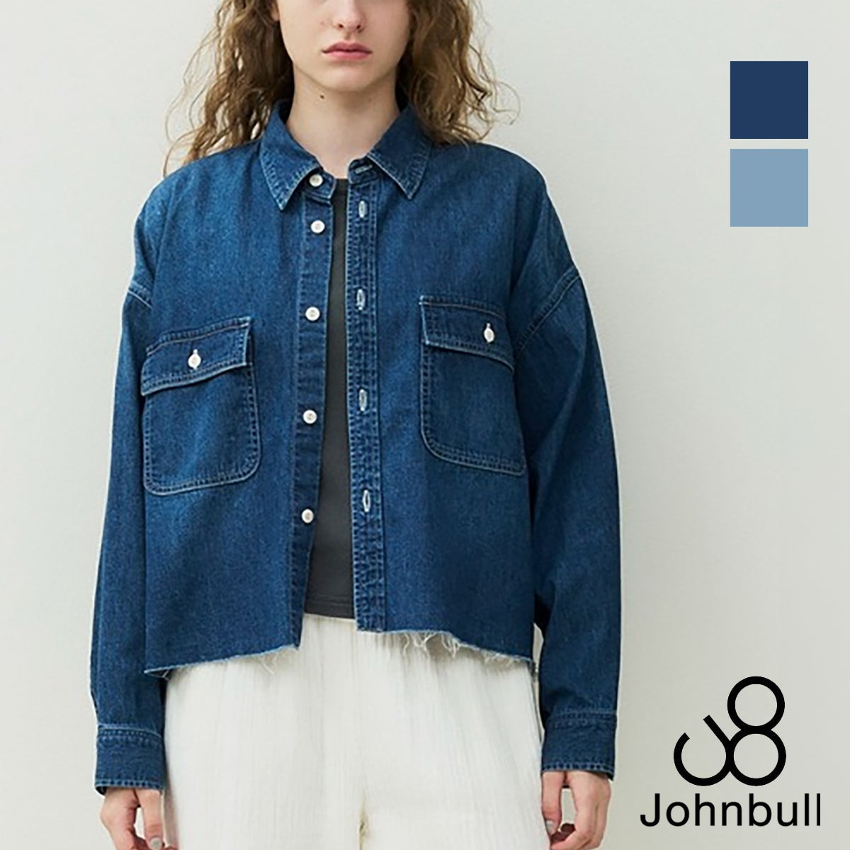 Johnbull ジョンブル 】 デニム クロップド シャツ JL261S06 | JEANS