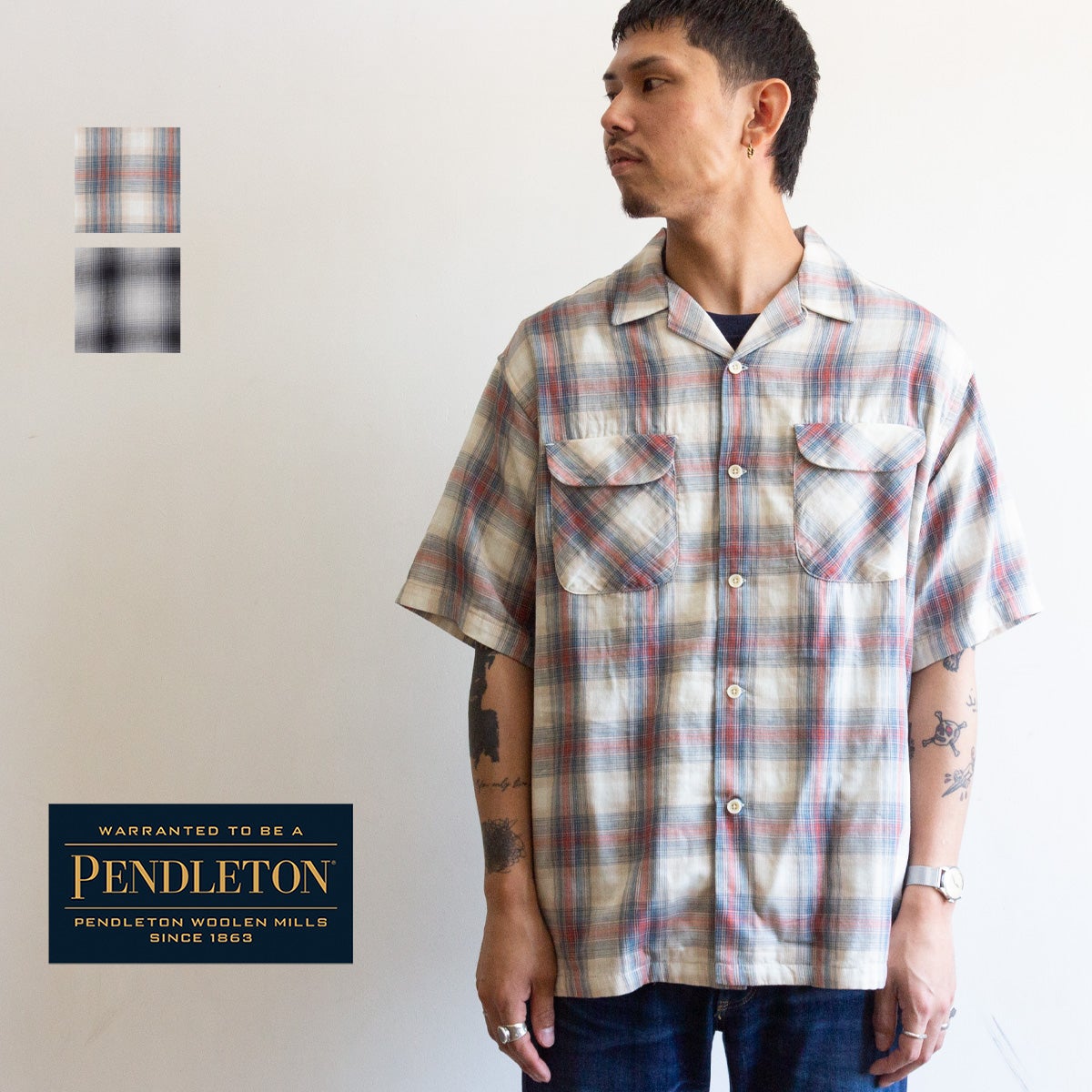 PENDLETON ペンドルトン 】 Open Collar Shirt S/S オープンカラー