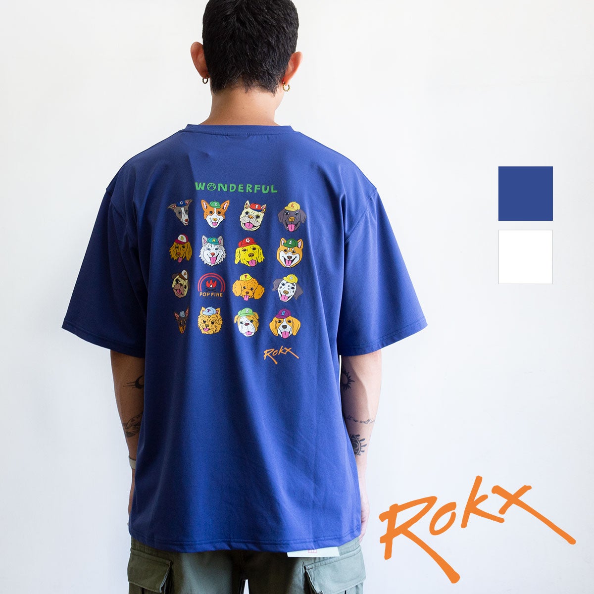 ROKX ロックス 】 ワンダフルTシャツ コラボ POP FIRE ウシオダ