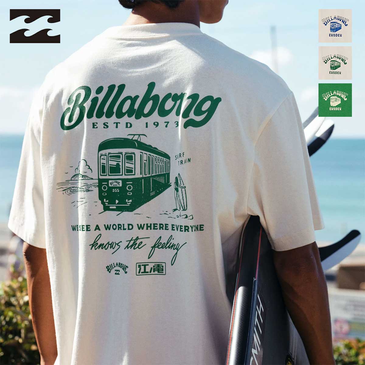 BILLABONG ビラボン 】 メンズ 江ノ電×BILLABONG ENODEN COAST LINE T