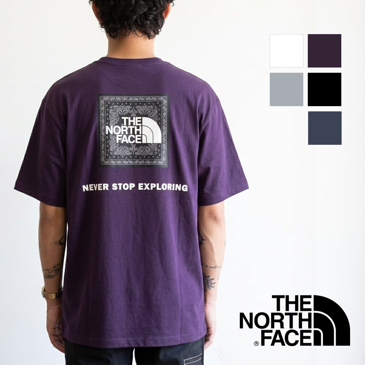 THE NORTH FACE ザ・ノース・フェイス 】 S/S Bandana Square Logo Tee